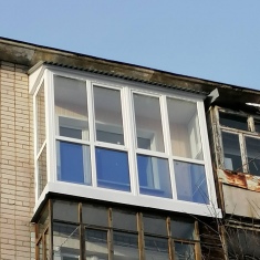 Пример французского остекления балкона
