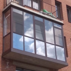 Панорамное остекление балкона в Заволжском районе