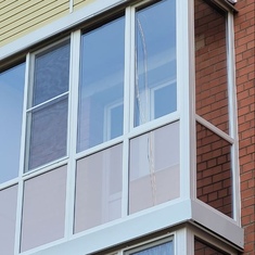 Французское остекление балкона в Заволжском районе